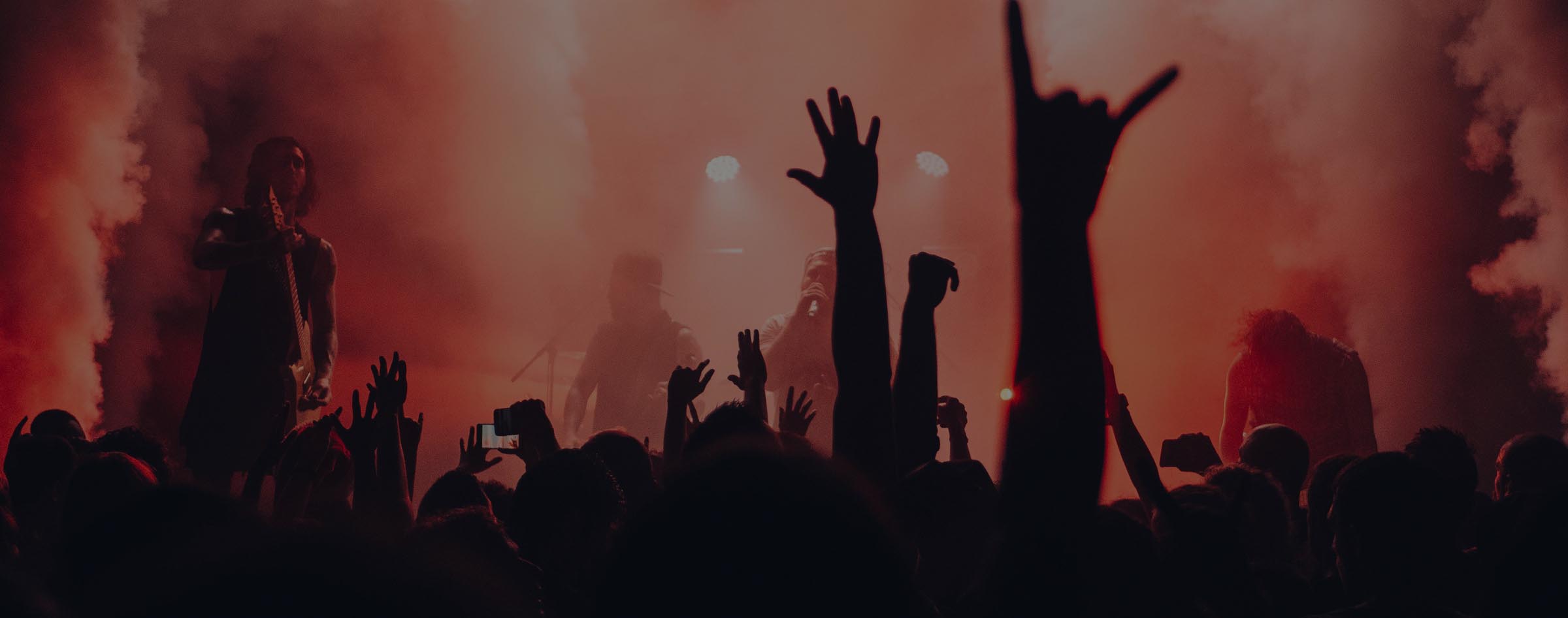 Crowd dancing at a major music festival