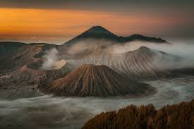 Mount Bromo's volcanic crater